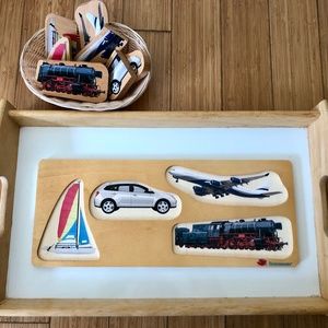 Chunky Wooden Transportation Photo Puzzle (9 pieces)
